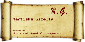 Martiska Gizella névjegykártya